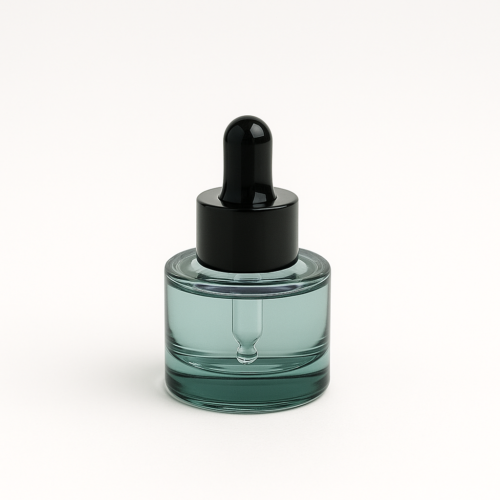 Camille Dropper Bottle – Dark Green Transparent (15ml)