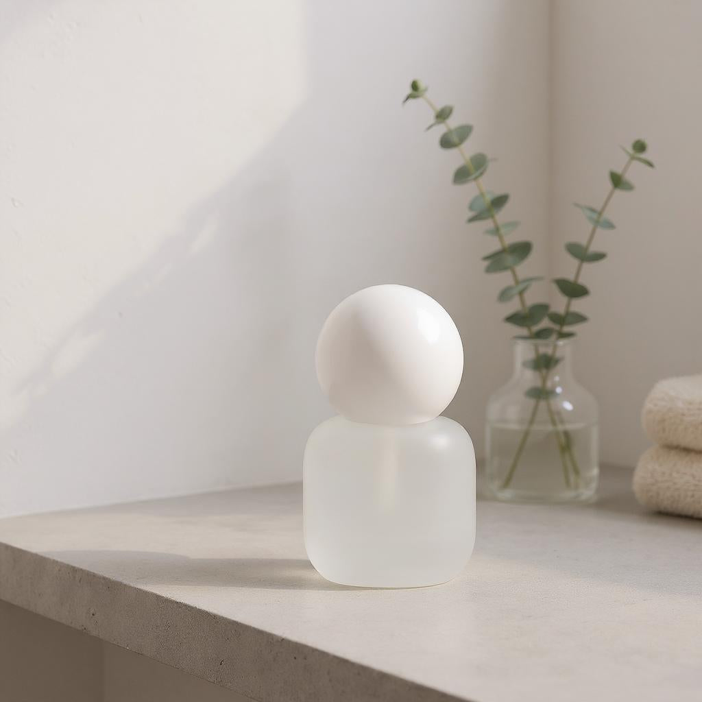 Charlie 30 ml (1 oz) Frosted/Clear Glass Bottle Spray Ball Lid