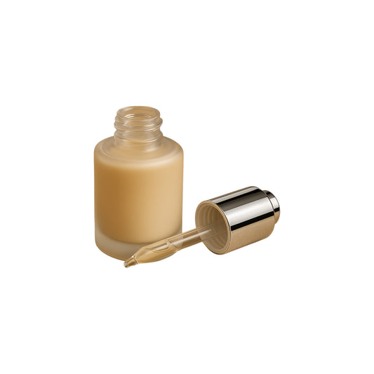 30ml / 50ml Dawn Frosted or Clear Glass Serum Dropper Bottle with Silver Pipette Cap