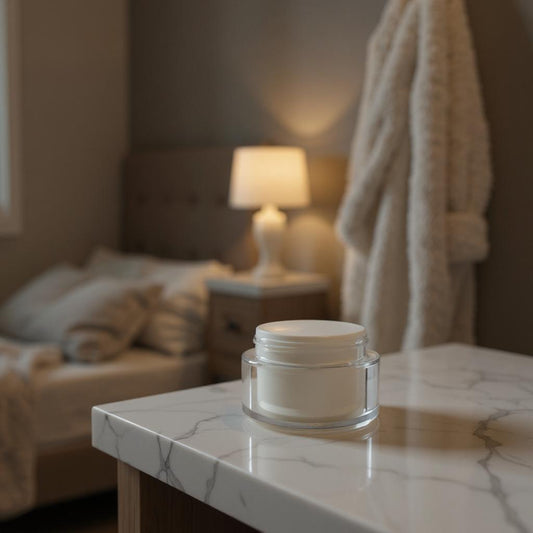 Esther Jar 50g | Double-Wall Acrylic Cream Jar | White Cap | Empty Face Cream Jar | Skincare Packaging