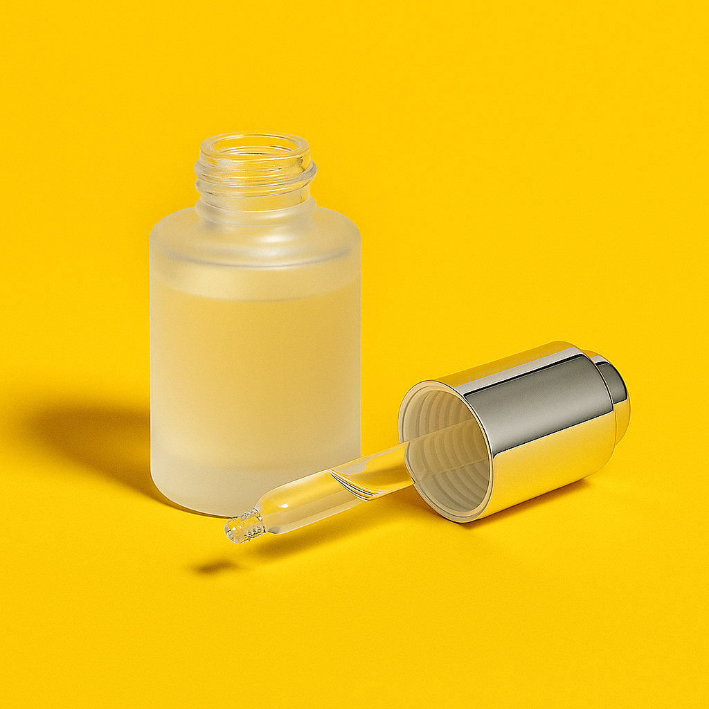 Dawn Dropper Bottle | 30 ml & 50 ml Frosted Glass Foundation Dropper Bottle | Silver Press Dropper