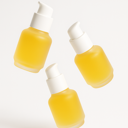 Darla 30 ml (1 oz) Glass Pump Bottle | Clear or Frosted White Plastic Pump