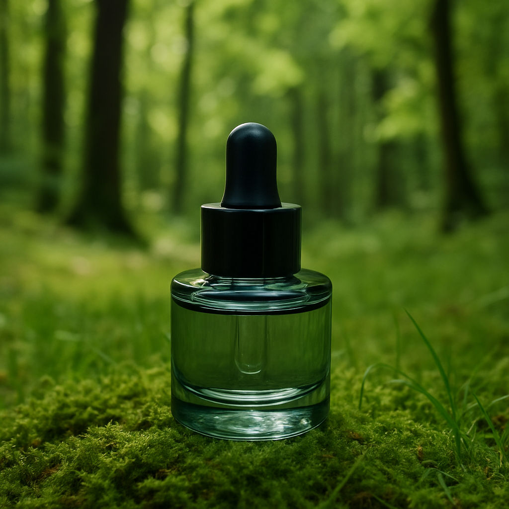 Camille Dropper Bottle – Dark Green Transparent (15ml)