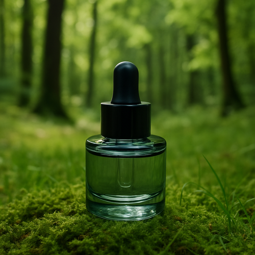 Camille Dropper Bottle – Dark Green Transparent (15ml)