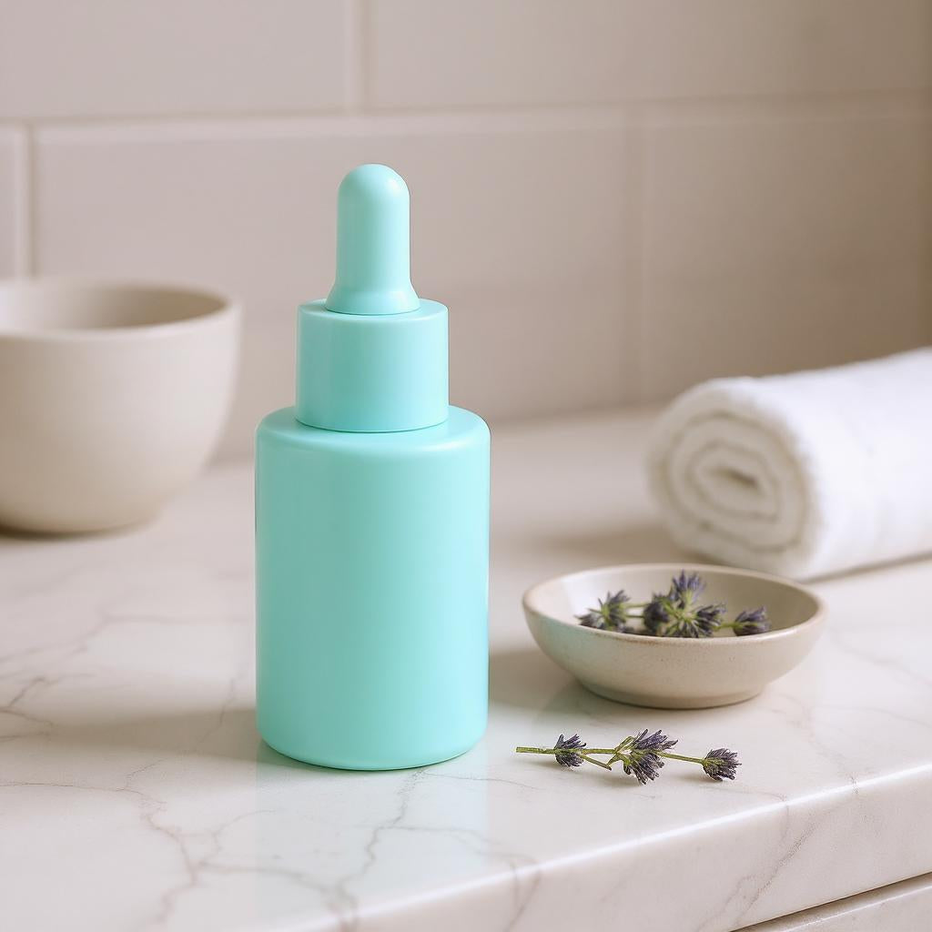 Bridget Dropper Bottle | 30ml Blue Dropper Serum Bottle | Blue Glass Serum Dropper Bottle