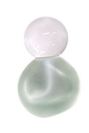 Aurora 30 ml Frosted Glass Round Bottle with Plastic Pump & Rounded Dome Lid | Clear Refillable Cosmetic Lotion Bottle