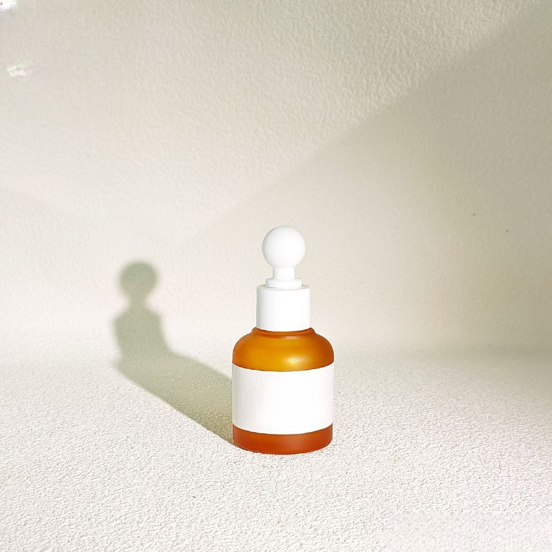 Danica Dropper Bottle | 30 ml Frosted Orange Glass Vitamin C Serum Dropper Bottle | Rubber Dropper