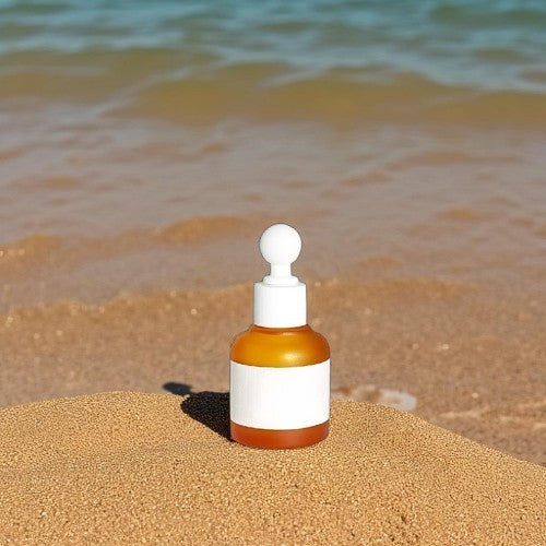 Danica Dropper Bottle | 30 ml Frosted Orange Glass Vitamin C Serum Dropper Bottle | Rubber Dropper