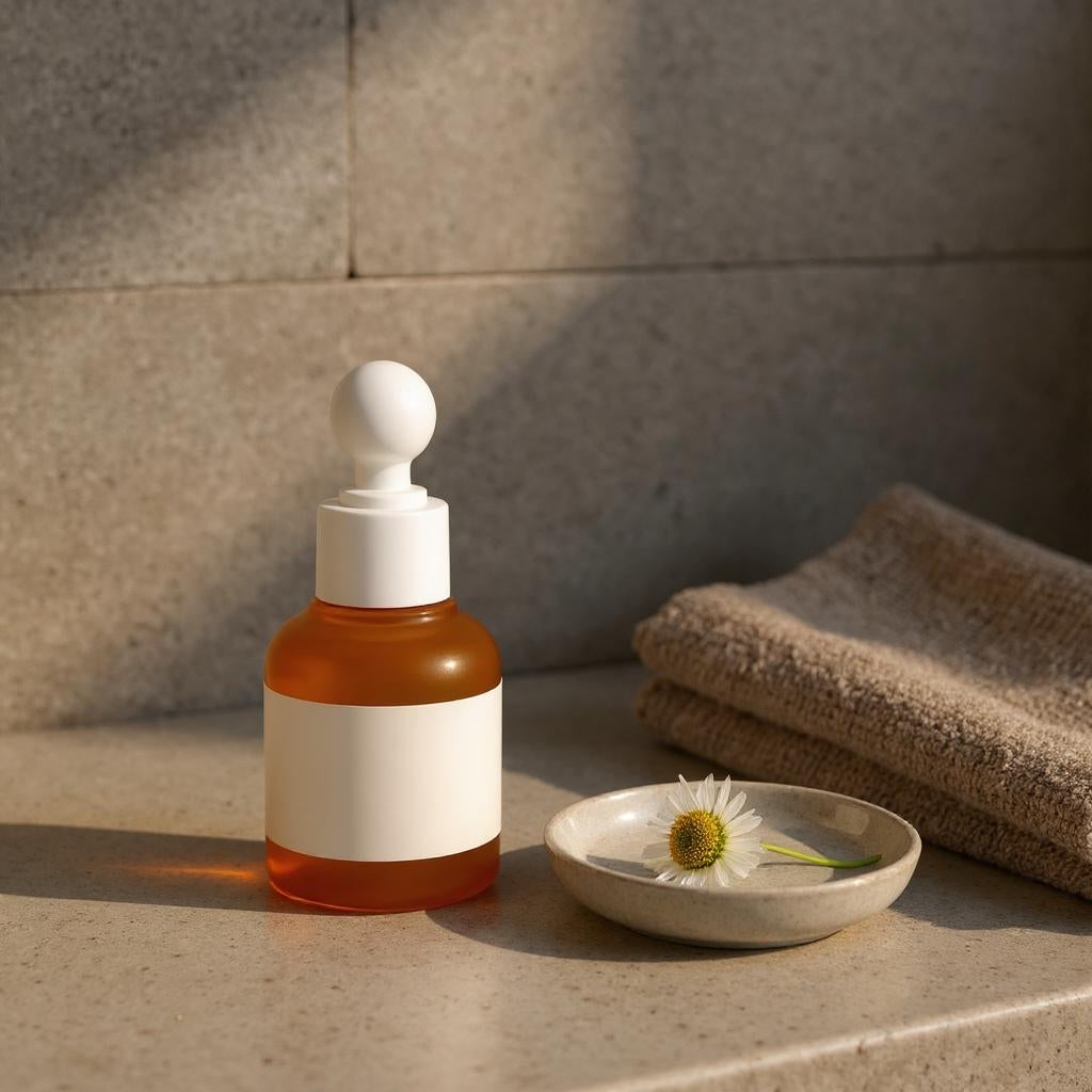 Danica Dropper Bottle | 30 ml Frosted Orange Glass Vitamin C Serum Dropper Bottle | Rubber Dropper