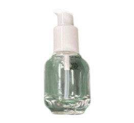Darla Pump Bottle | 30ml Clear Transparent Glass Skincare Pump Bottle | White Lotion Pump Dispenser