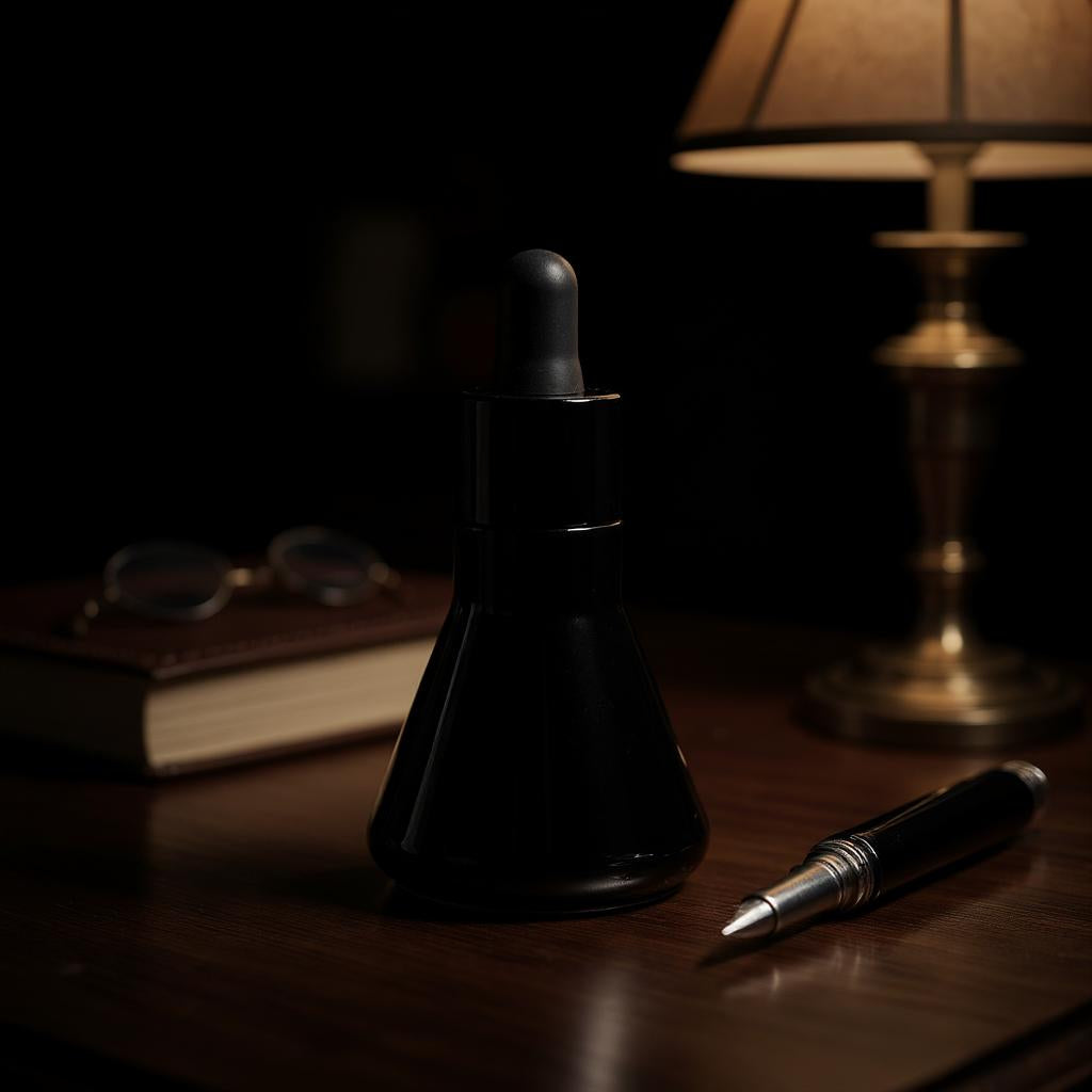 Devin Dropper Bottle | 30ml Black Glass Dropper Bottle | Black Serum Bottle
