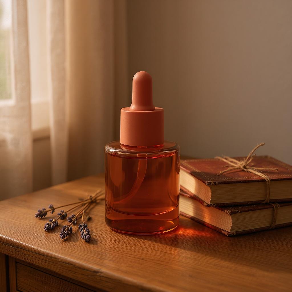 Dahlia Dropper Bottle | 30ml Glass Dropper Bottle | Serum Bottle | Red Dropper Bottle | Red Rubber Dropper