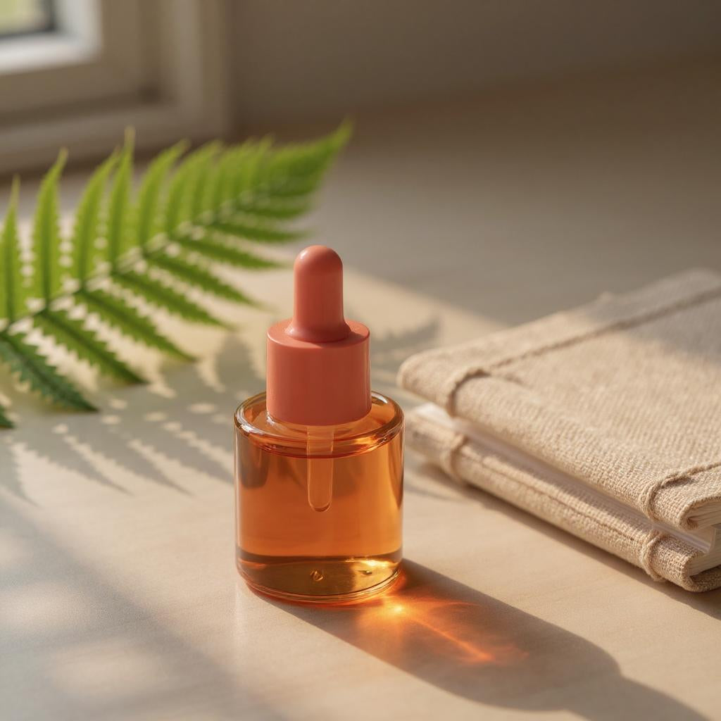 Dahlia Dropper Bottle | 30ml Glass Dropper Bottle | Serum Bottle | Red Dropper Bottle | Red Rubber Dropper